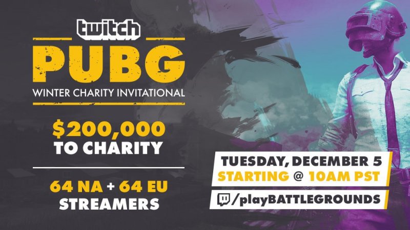 Благотворительный турнир от Twitch и PUBG на $200000